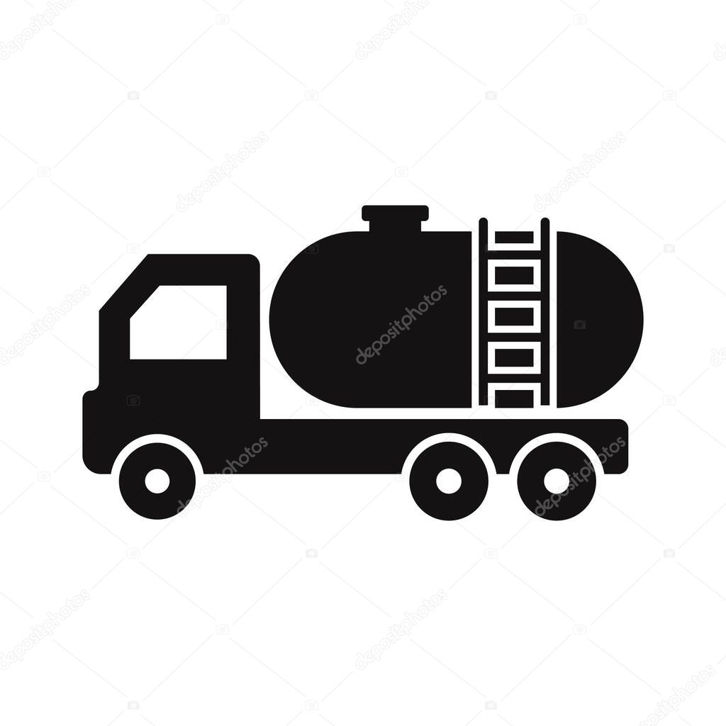 Fuel truck Glyph Vector Icon which can easily modify or edit