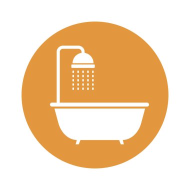 Küvet Kabartma Arkaplan Vektör Simgesi Kolayca düzenleyebilen