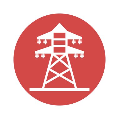 Elektrik kulesi Kabartma Arkaplan Vektör Simgesi Kolayca düzenleyebilen
