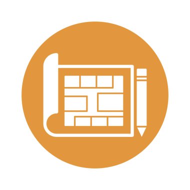 Arkaplan Vektör Simgesini kolayca düzenleyebilen ya da düzenleyebilen mimari kağıt Glyph