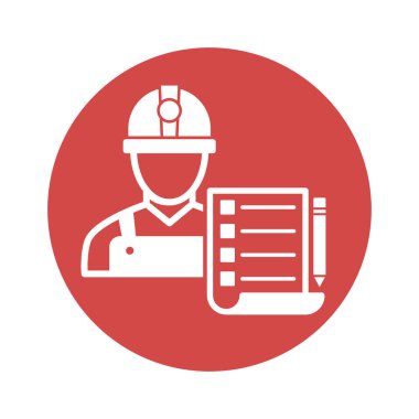 Mimari Kontrol Listesi Glyph Arkaplan Vektör Simgesi Kolayca düzenleyebilen