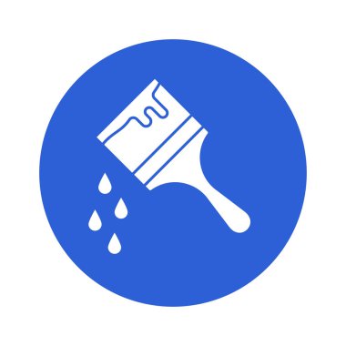 Boya fırçası Glyph Arkaplan Vektör Simgesini kolaylıkla düzenleyebilen veya düzenleyebilen