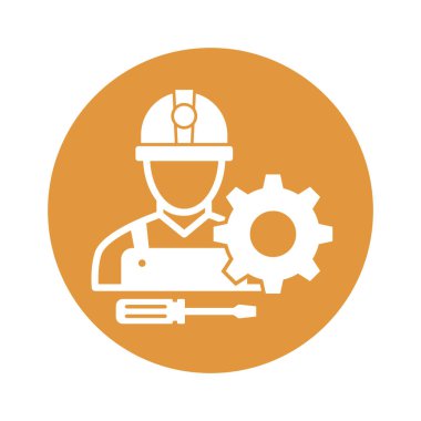 İşçi Kabartması Arkaplan Vektör Simgesi Kolayca düzenleyebilen