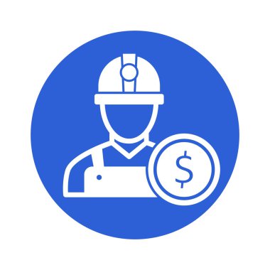 İşçi Glyph Vektör Simgesini kolayca düzenleyebilen ve düzenleyebilen yükler