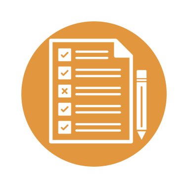 Kağıt işleri listesi Glyph Arkaplan Vektör Simgesi Kolayca düzenleyebilen