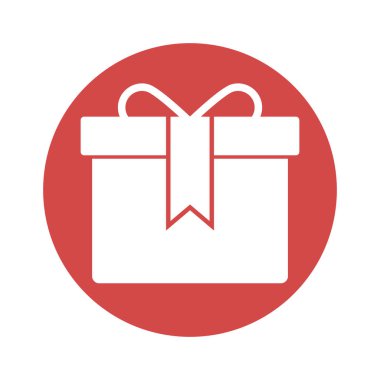 Hediye Kutusu Kabartma Arkaplan Vektör Simgesi Kolayca düzenleyebilen