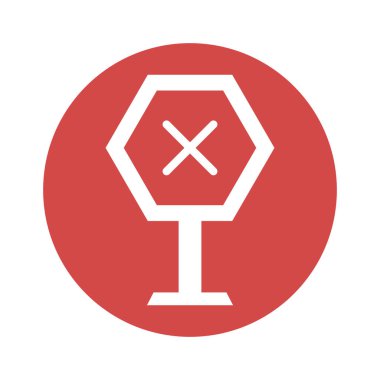 Kolayca düzenleyebilen ya da düzenleyebilen Yasak İşaretli Arkaplan Vektör Simgesi