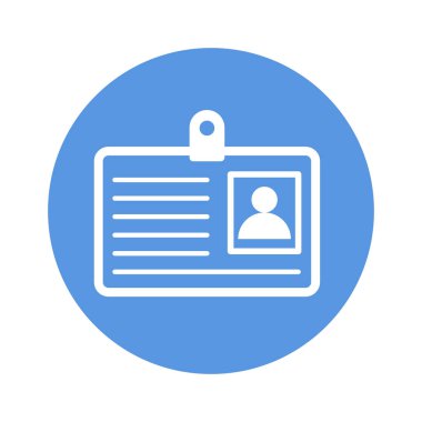 Kolayca düzenleyebilen veya düzenleyebilen kimlik kartı Glyph Arkaplan Vektörü Simgesi