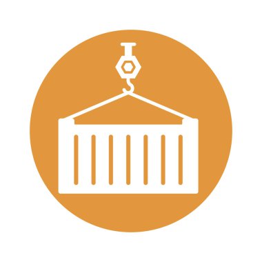 Taşıyıcı Kaldırıcı Glyph Arkaplan Vektör Simgesi Kolayca düzenleyebilen