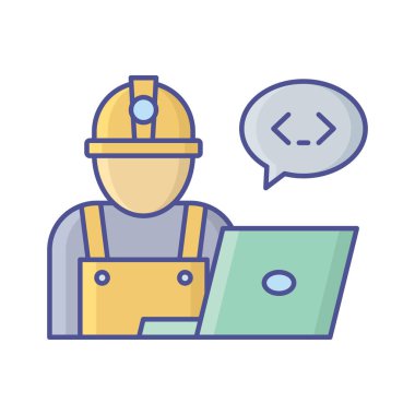 Kolayca değiştirilebilen ya da düzenlenebilen kodlama vektör simgesi