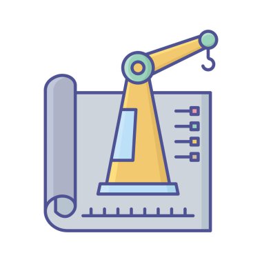 İnşaat mühendisliği Kolayca değiştirilebilen veya düzenlenebilen vektör simgesini doldur