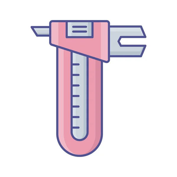 Vernier Caliper Fill Vector Icon Can Easily Modify Edit — Stock Vector