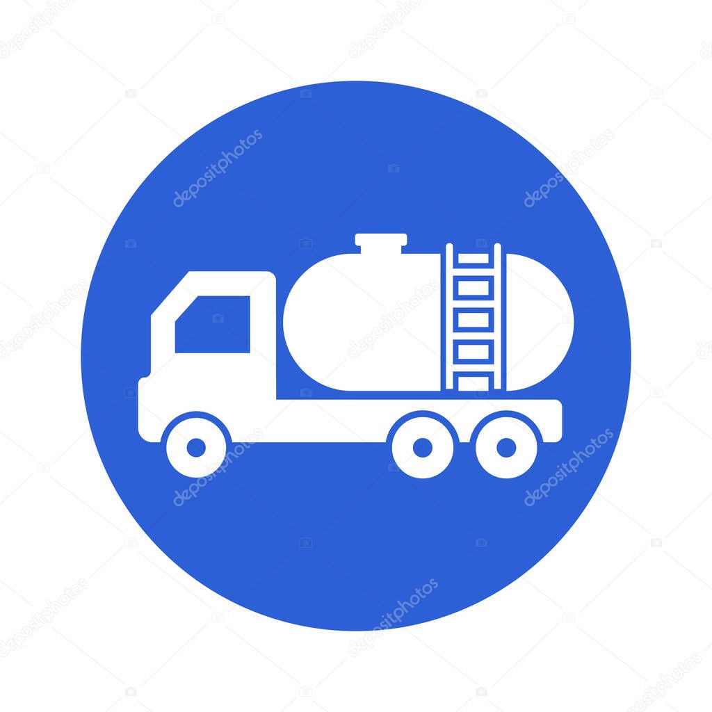 Fuel truck Glyph Background Vector Icon which can easily modify or edit