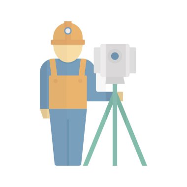 Kolayca değiştirilebilen ya da düzenlenebilen Mimari Anket Düz vektör simgesi