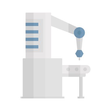 Kolayca değiştirilebilen veya düzenlenebilen fabrika üretimi düz vektör simgesi