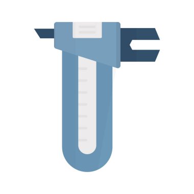 Kolayca değiştirilebilen veya düzenlenebilen Vernier Caliper Düz vektör simgesi