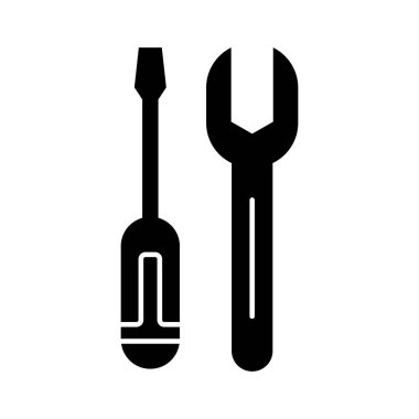 Yapı araçları Glyph vektör simgesi kolayca değiştirilebilir veya düzenlenebilir