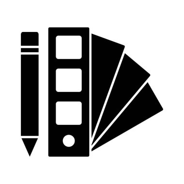 Kolayca değiştirilebilen veya düzenlenebilen renk çizelgesi vektör simgesi