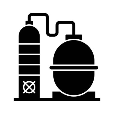Kazan fabrikası Glyph vektör simgesi kolayca değiştirilebilir ya da düzenlenebilir