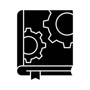 Kolayca değiştirilebilen ya da düzenlenebilen mimar kitabı Glyph vektör simgesi