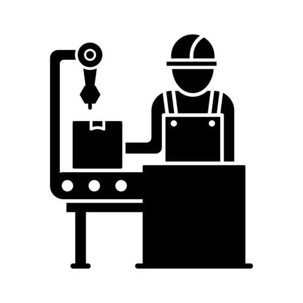 Cinta Transportadora Glyph Vector Icono Que Puede Ser Fácilmente Modificar — Archivo Imágenes Vectoriales