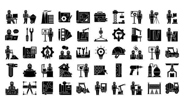 Architecture Engineering Glyph Vector Icon Can Easily Modify Edit — Stock Vector