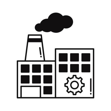 Güç santrali izole edilmiş vektör simgesi herhangi bir biçim ya da şekilde kolayca değiştirilebilir ya da düzenlenebilir