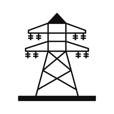 Elektrik kulesi izole edilmiş vektör simgesi herhangi bir biçim veya biçimi kolayca değiştirebilir veya düzenleyebilir