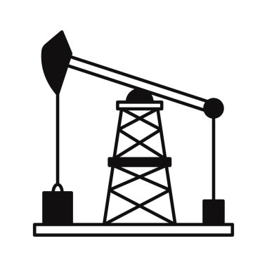 Yağ sondajı izole edilmiş vektör simgesi, herhangi bir biçim veya biçimi kolayca değiştirebilir veya düzenleyebilir