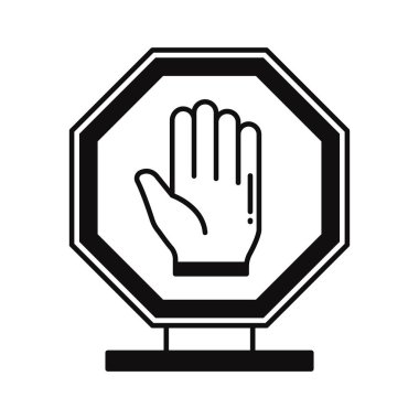 Herhangi bir biçim veya şekilde kolayca düzenleyebilen izole edilmiş vektör simgesini durdur