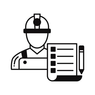 Mimari kontrol listesi izole edilmiş vektör simgesi, herhangi bir biçim veya biçimde kolayca düzenlenebilir veya değiştirilebilir