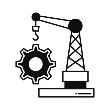 Çarklı kaldırıcı izole edilmiş Vektör simgesi, herhangi bir biçim veya biçimde kolaylıkla değiştirebilir ya da düzenleyebilir