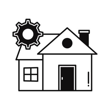 Ev yenileme Yarı Glyph Vektör Simgesi Kolayca düzenleyebilen