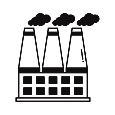 Fabrika Yarı Glyph Vektör Simgesi Kolayca düzenleyebilen