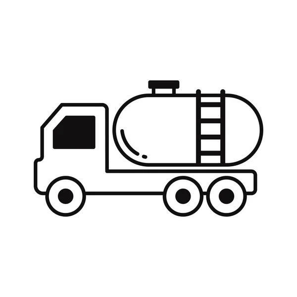 Brandstoftruck Geïsoleerde Vector Pictogram Dat Gemakkelijk Kan Wijzigen Bewerken Elke — Stockvector