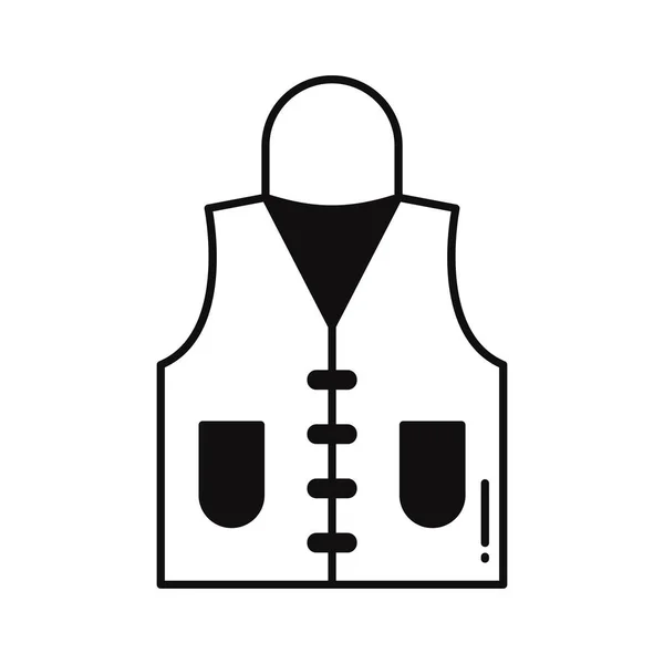 Gilet Sauvetage Pour Sécurité Half Glyph Vector Icon Qui Peut — Image vectorielle