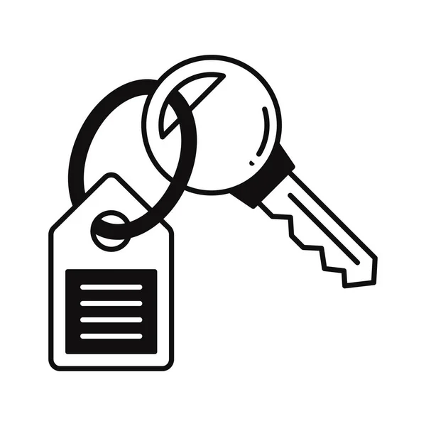 Keychain Half Glyph Vector Icon Který Může Snadno Upravit Nebo — Stockový vektor