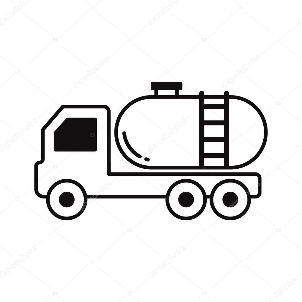 Fuel truck Isolated Vector icon which can easily modify or edit in any style or shape