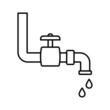 Musluk banyosu izole edilmiş vektör simgesi, herhangi bir biçim veya şekilde kolayca değiştirilebilir veya düzenlenebilir