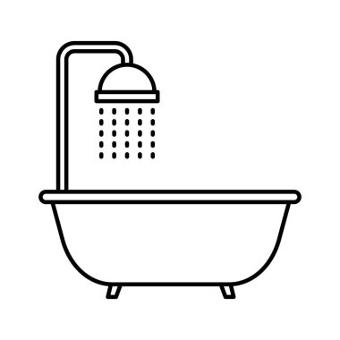 Küvet İzole Vektör simgesi. Bu simge herhangi bir biçim veya biçimi kolayca değiştirebilir ya da düzenleyebilir.