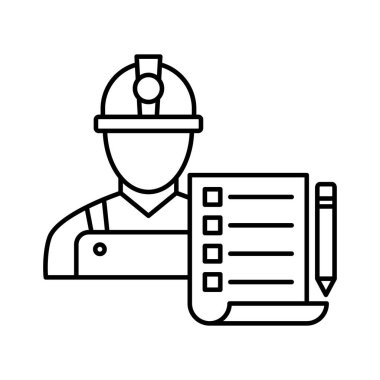 Mimari kontrol listesi izole edilmiş vektör simgesi, herhangi bir biçim veya biçimde kolayca düzenlenebilir veya değiştirilebilir