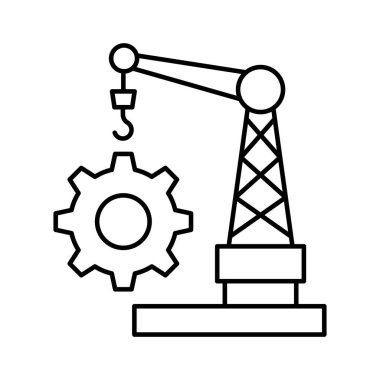 Çarklı kaldırıcı izole edilmiş Vektör simgesi, herhangi bir biçim veya biçimde kolaylıkla değiştirebilir ya da düzenleyebilir