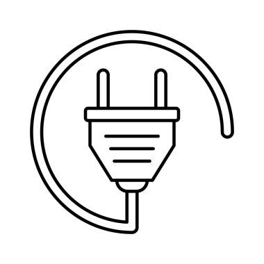 Elektrik prizi izole edilmiş vektör simgesi, herhangi bir biçim veya biçimi kolayca değiştirebilir ya da düzenleyebilir