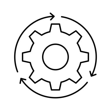 Ayarlar izole edilmiş vektör simgesi herhangi bir biçim veya şekilde kolayca değiştirilebilir ya da düzenlenebilir