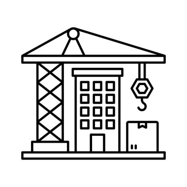 Vinç izole edilmiş Vektör simgesine sahip depo herhangi bir biçim veya biçimi kolayca değiştirebilir veya düzenleyebilir