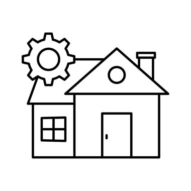 Ev yenileme izole edilmiş vektör simgesi herhangi bir biçim veya biçimi kolayca değiştirebilir veya düzenleyebilir