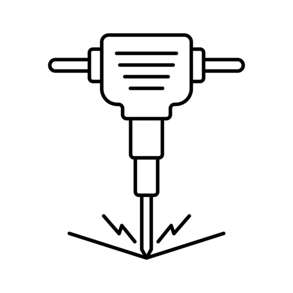 穴あけ作業任意のスタイルまたは形状で簡単に変更または編集できる絶縁ベクトルアイコン — ストックベクタ