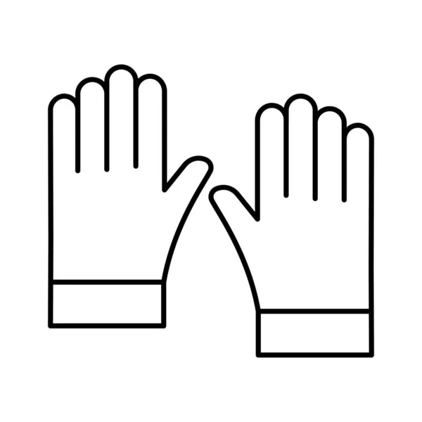 Gants Construction Isolée Icône Vectorielle Qui Peut Facilement Modifier Modifier — Image vectorielle