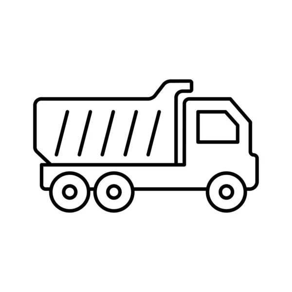 Caminhão Lixo Ícone Vector Isolado Que Pode Facilmente Modificar Editar — Vetor de Stock