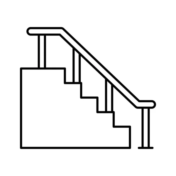 Accueil Escaliers Isolé Icône Vectorielle Qui Peut Facilement Modifier Modifier — Image vectorielle